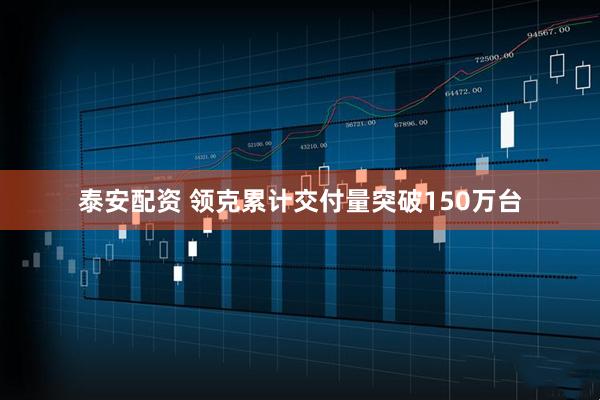泰安配资 领克累计交付量突破150万台